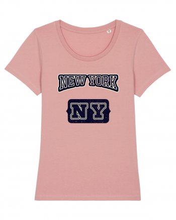 Retro Vintage New York College Jersey Canyon Pink