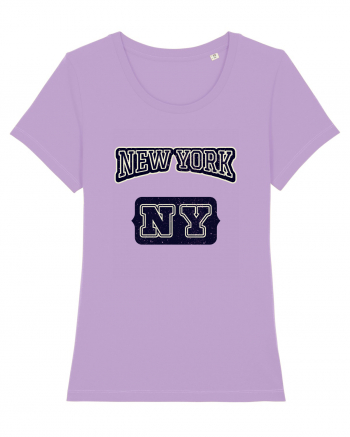 Retro Vintage New York College Jersey Lavender Dawn