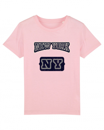 Retro Vintage New York College Jersey Cotton Pink