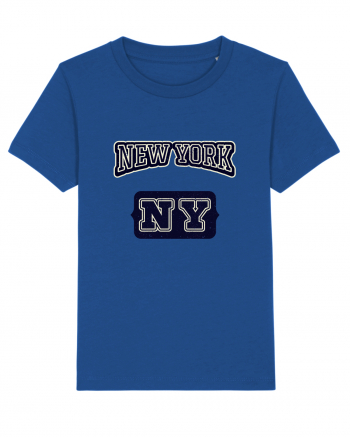 Retro Vintage New York College Jersey Majorelle Blue