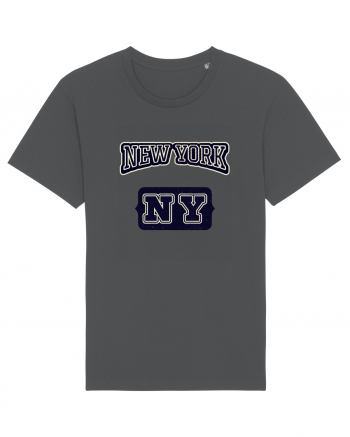 Retro Vintage New York College Jersey Anthracite