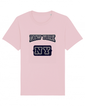 Retro Vintage New York College Jersey Cotton Pink