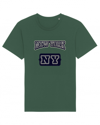 Retro Vintage New York College Jersey Bottle Green