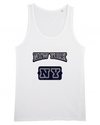 Retro Vintage New York College Jersey White