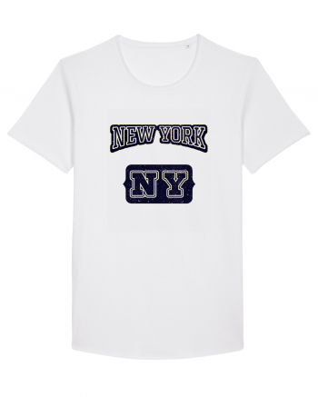 Retro Vintage New York College Jersey White