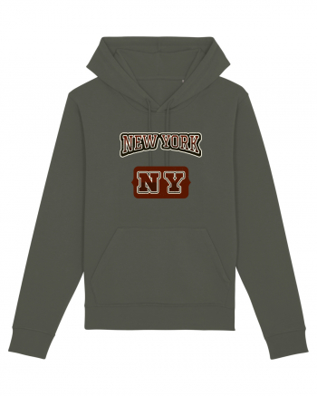 Retro Vintage New York College Jersey Khaki