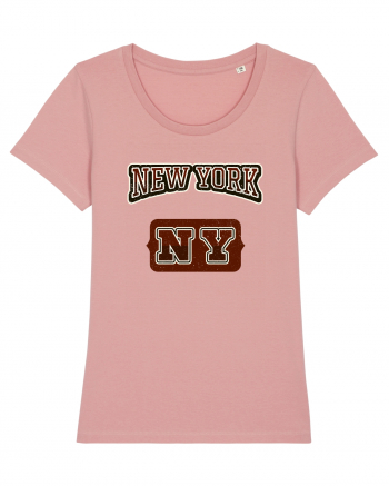 Retro Vintage New York College Jersey Canyon Pink