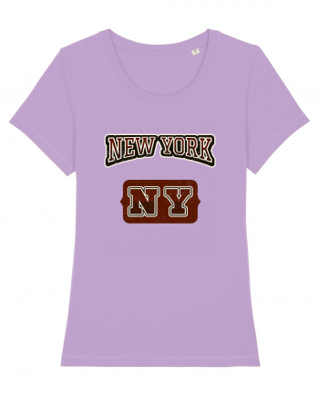 Retro Vintage New York College Jersey Lavender Dawn