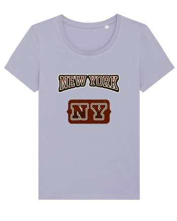 Retro Vintage New York College Jersey Lavender