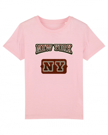 Retro Vintage New York College Jersey Cotton Pink