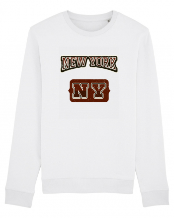 Retro Vintage New York College Jersey White