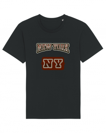 Retro Vintage New York College Jersey Black