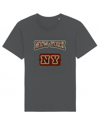 Retro Vintage New York College Jersey Anthracite