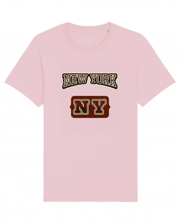 Retro Vintage New York College Jersey Cotton Pink