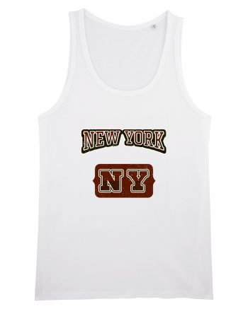 Retro Vintage New York College Jersey White