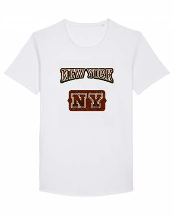 Retro Vintage New York College Jersey White