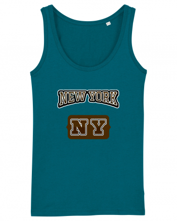 Retro Vintage New York College Jersey Ocean Depth