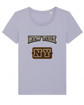 Retro Vintage New York College Jersey Lavender