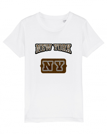 Retro Vintage New York College Jersey White