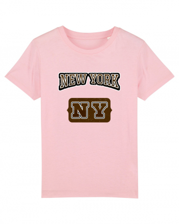 Retro Vintage New York College Jersey Cotton Pink