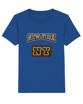 Retro Vintage New York College Jersey Majorelle Blue