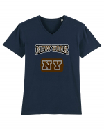 Retro Vintage New York College Jersey Tricou mânecă scurtă guler V Bărbat Presenter