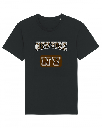 Retro Vintage New York College Jersey Black