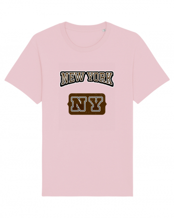 Retro Vintage New York College Jersey Cotton Pink