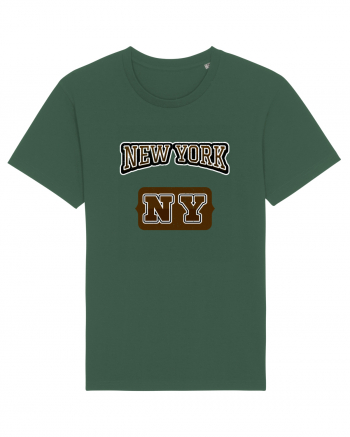 Retro Vintage New York College Jersey Bottle Green