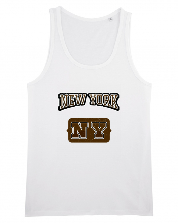 Retro Vintage New York College Jersey White