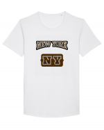 Retro Vintage New York College Jersey Tricou mânecă scurtă guler larg Bărbat Skater