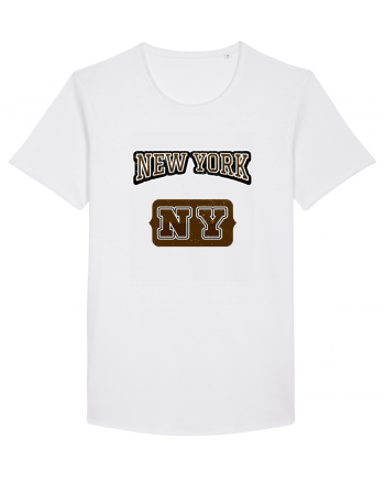 Retro Vintage New York College Jersey White