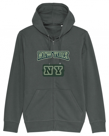 Retro Vintage New York College Jersey Anthracite