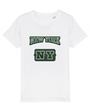 Retro Vintage New York College Jersey White