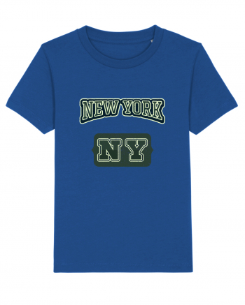 Retro Vintage New York College Jersey Majorelle Blue