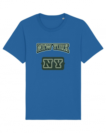 Retro Vintage New York College Jersey Royal Blue