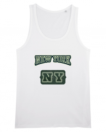 Retro Vintage New York College Jersey White