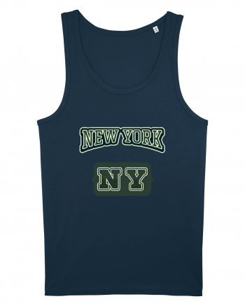 Retro Vintage New York College Jersey Navy