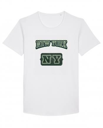 Retro Vintage New York College Jersey White