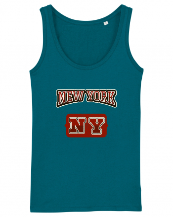 Retro Vintage New York College Jersey Ocean Depth