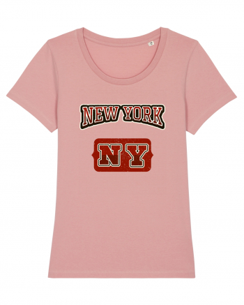 Retro Vintage New York College Jersey Canyon Pink