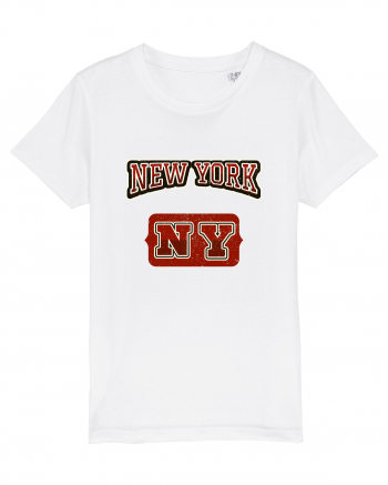 Retro Vintage New York College Jersey White