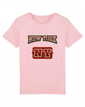 Retro Vintage New York College Jersey Cotton Pink