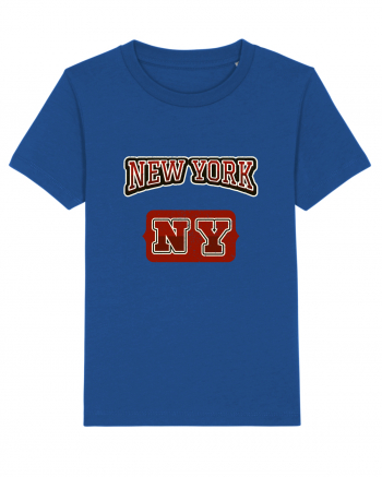 Retro Vintage New York College Jersey Majorelle Blue