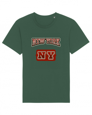 Retro Vintage New York College Jersey Bottle Green