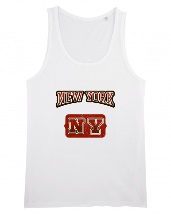 Retro Vintage New York College Jersey White