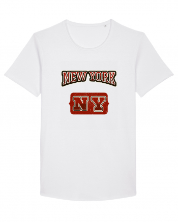 Retro Vintage New York College Jersey White