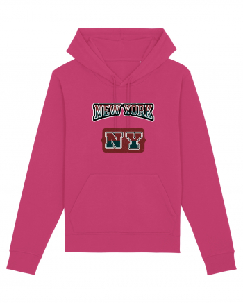 Retro Vintage New York College Jersey Raspberry