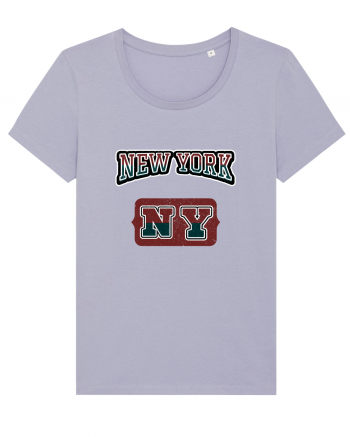 Retro Vintage New York College Jersey Lavender