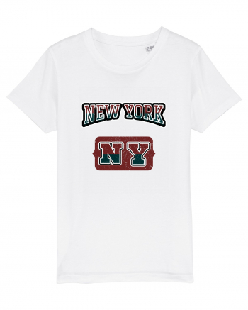 Retro Vintage New York College Jersey White